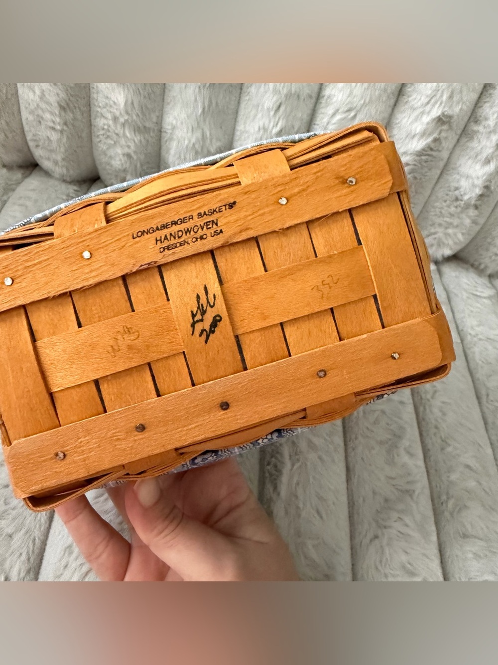 Handcrafted Longaberger Horizon of Hope basket - Picture 4 of 4